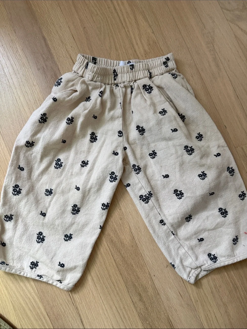 Zara Kids Beige Floral Cotton Set